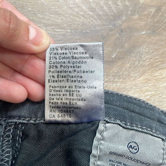 AG Adriano Goldschmied Harper Dark Gray Essential Straight Jeans 26R - Picture 9 of 13